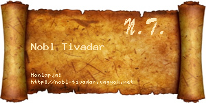 Nobl Tivadar névjegykártya