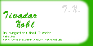 tivadar nobl business card